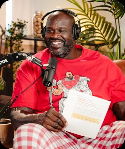 Shaquille O'Neal recording at The Move Miami