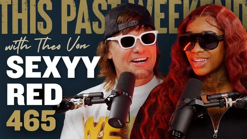 Theo Von and Sexyy Red recording This Past Weekend at The Move Miami